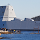 Illustration for article titled Navys New iZumwalt/i-Class Stealth Destroyer Helps Save Fishing Boat Skipper On First Outing